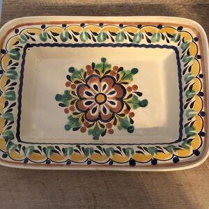 Gorky Gonzalez Colorful Rectangular Majolica Pottery Tray - NWT-11”